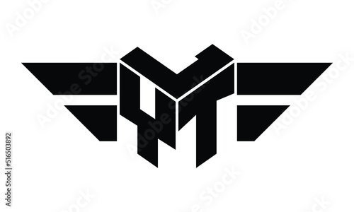 LYT three letter gaming logo in polygon cube shape logo design vector template. wordmark logo | emblem logo | monogram logo | initial letter logo | sports logo | minimalist logo | typography logo |