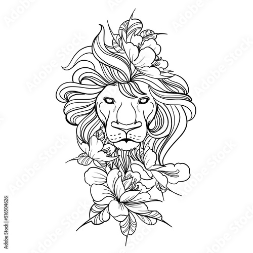 Wallpaper Mural Lion Mandala zentangle Torontodigital.ca