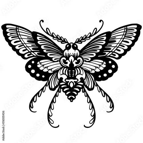 Death Moth Zentangle © Aphirak
