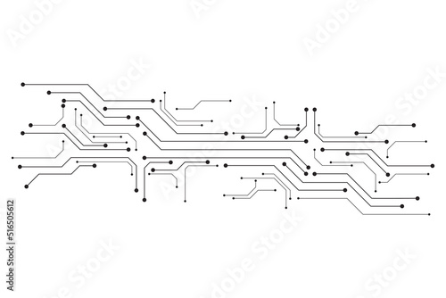 Abstract futuristic circuit board Illustration, Circuit board with various technology elements. Circuit board pattern for technology background. Vector illustration