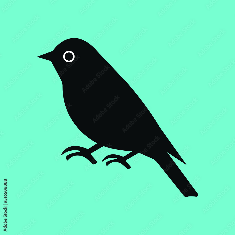 Obraz premium Black bird vector logo design 