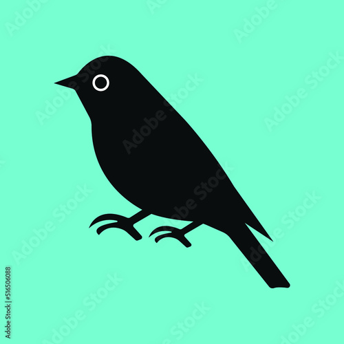 Black bird vector logo design  © AbrarKhanJahid