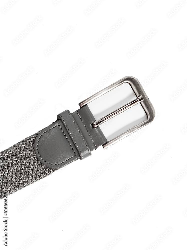 black men's leather belt on isolated white background black men's leather belt on isolated white background