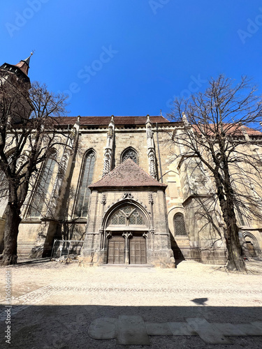 Large Gothic building of the Black Church in Brasov, Romania