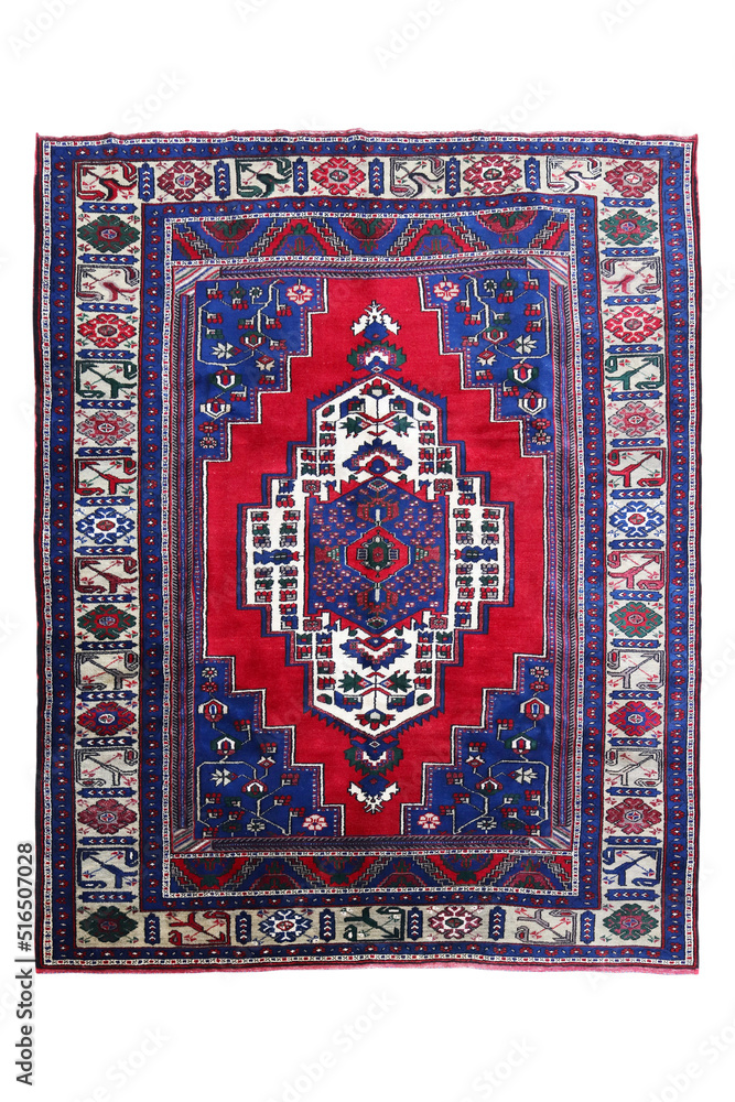 Hand woven antique Turkish carpet Hand woven antique Turkish carpet