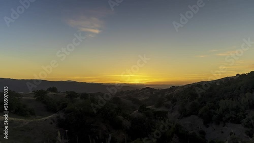 Wallpaper Mural California Highway 128 Viewpoint in Mendocino Low Cloud Sunset - Timelapse Torontodigital.ca