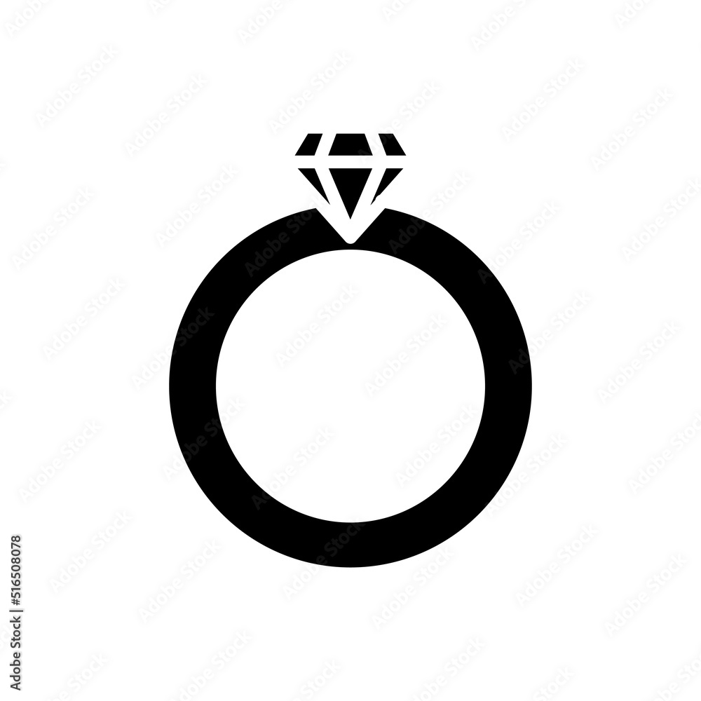 gem ring icon. Icon related to wedding. Solid icon style, glyph. Simple design editable gem ring icon. Icon related to wedding. Solid icon style, glyph. Simple design editable