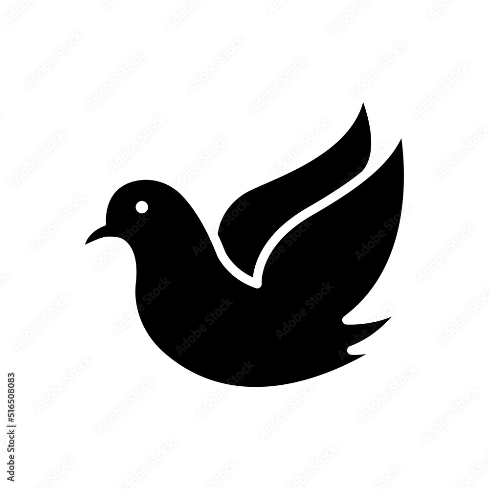 Pigeons icon. Icon related to wedding. Solid icon style, glyph. Simple design editable Pigeons icon. Icon related to wedding. Solid icon style, glyph. Simple design editable