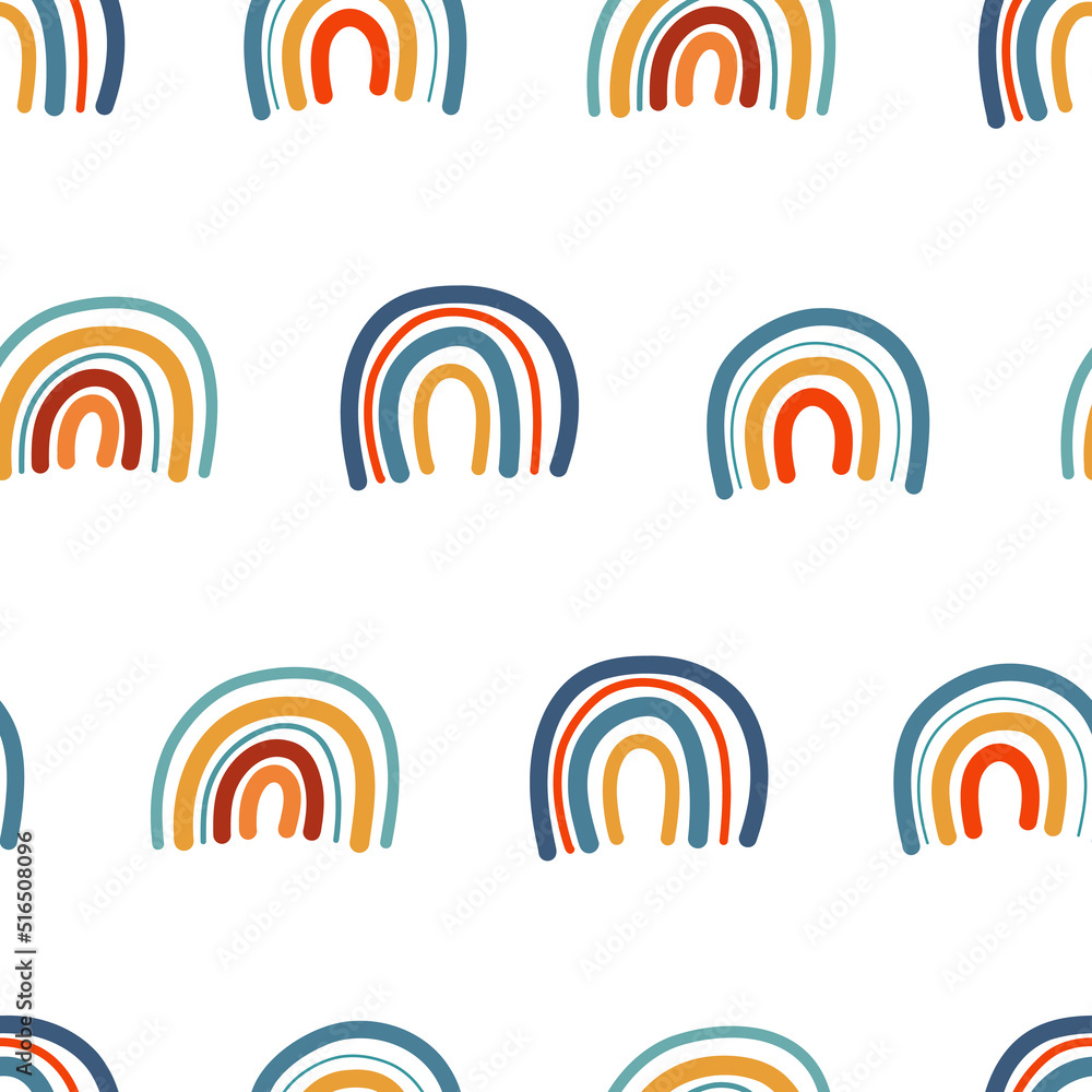 boho rainbow seamless pattern, organic nursery and baby room rainbow pattern. abstract neutral minimalist arch. stock modern trendy hand drawn flat illustration isolated on white background. boho rainbow seamless pattern, organic nursery and baby room rainbow pattern. abstract neutral minimalist arch. stock modern trendy hand drawn flat illustration isolated on white background.