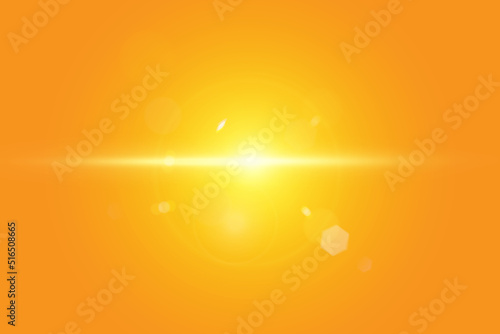 Warm sun on a yellow background. Leto.bliki solar rays.Оrange yellow background.