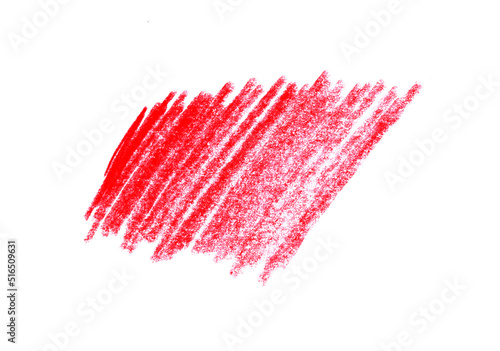 Rotes Buntstift Gekritzel auf weißem Hintergrund