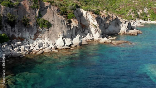 Sardinia - Spiaggia Cumpoltittu - Flying along the coast to a beautiful beach photo