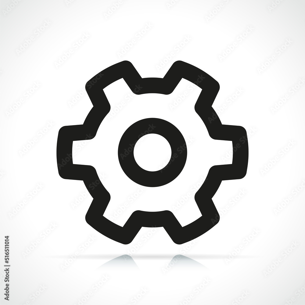 gear or cog line icon gear or cog line icon