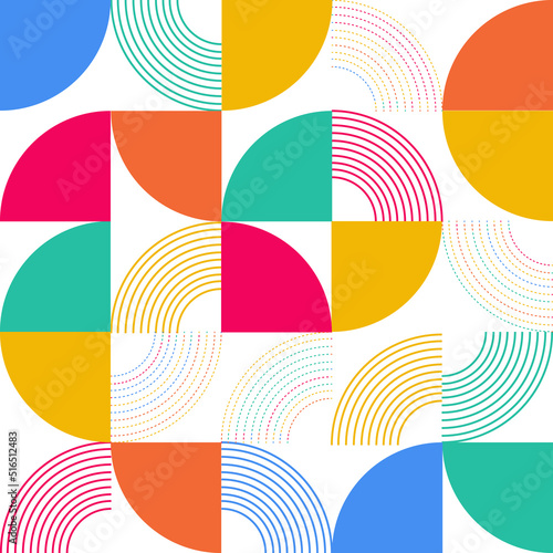 Geometric pattern vector background with circles 