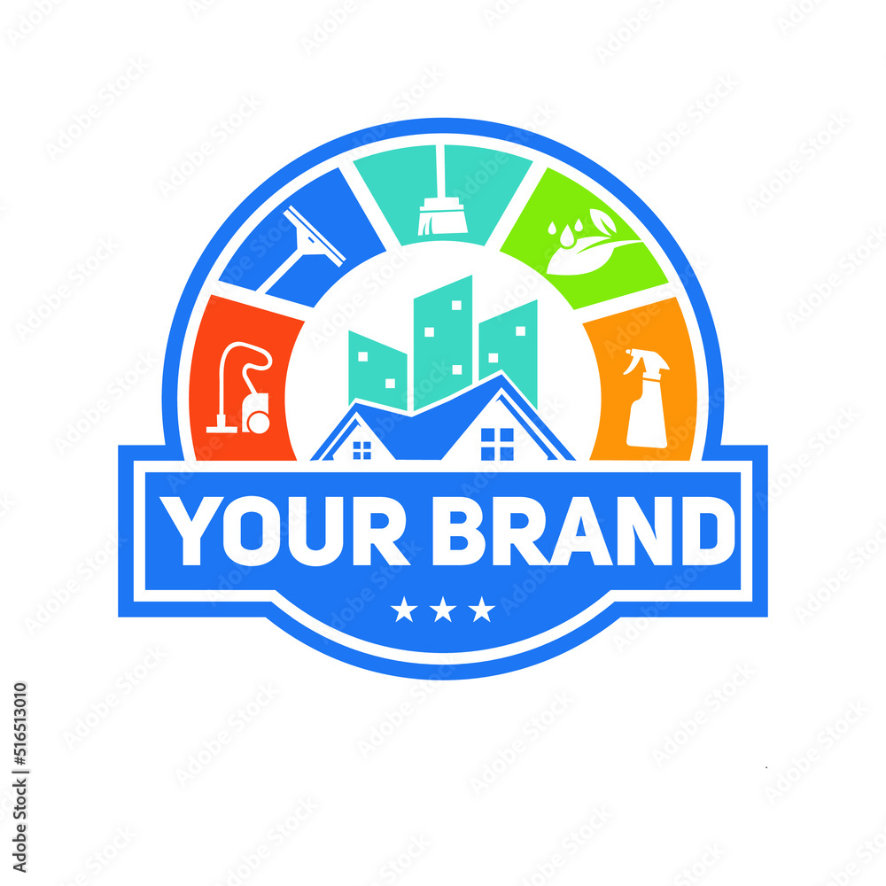 Fototapeta premium Cleaning Service Logo Design Inspiration