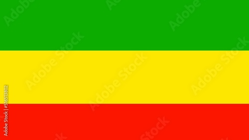 Rasta flag color animated background with the word PEACE flying