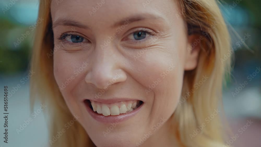 close up video portrait of a young beautiful woman smiling and doing face expressions in camera close up video portrait of a young beautiful woman smiling and doing face expressions in camera