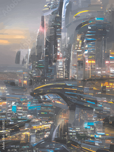 city cityscape at night