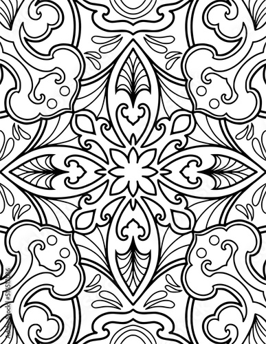 coloring  mandala  zentangle  coloring page  coloring book  flower  pattern  lotus  art  doodle  nature  floral  vector  illustration  seamless  drawing  vintage  plant  leaf  decoration  flowers
