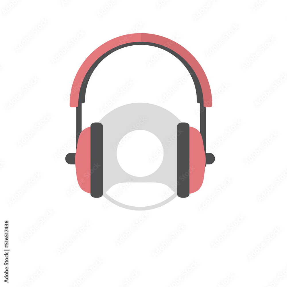  avatar with headphones. musical picture