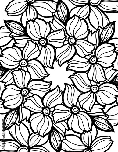 Mandala flower coloring page