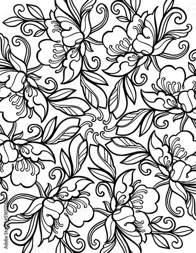 Mandala flower coloring page