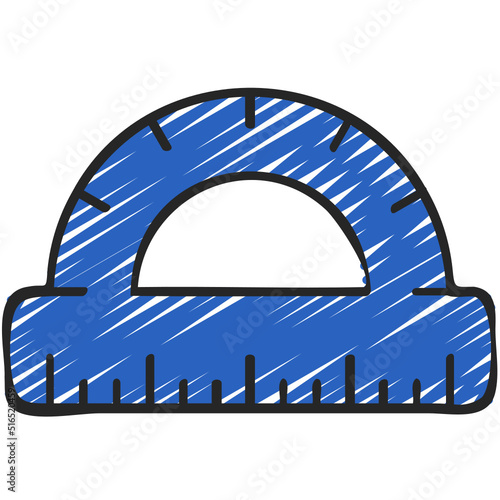 Protractor Ruler Icon