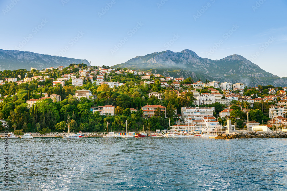 Beautiful view of Herceg Novi from water