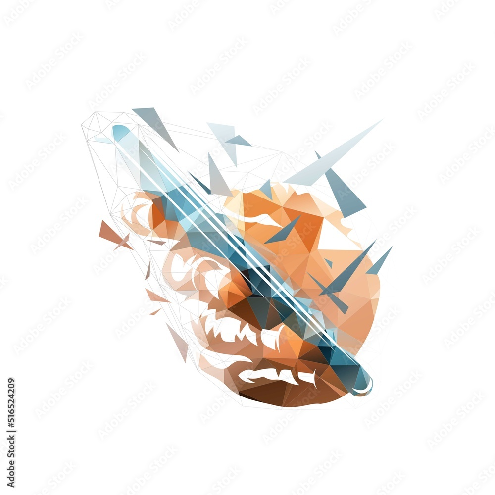 Mobile phone in hand. Using a smartphone. Low polygonal isolated vector illustration, geometric drawing from triangles. Close-up of a cell phone in the palm of the hand Mobile phone in hand. Using a smartphone. Low polygonal isolated vector illustration, geometric drawing from triangles. Close-up of a cell phone in the palm of the hand