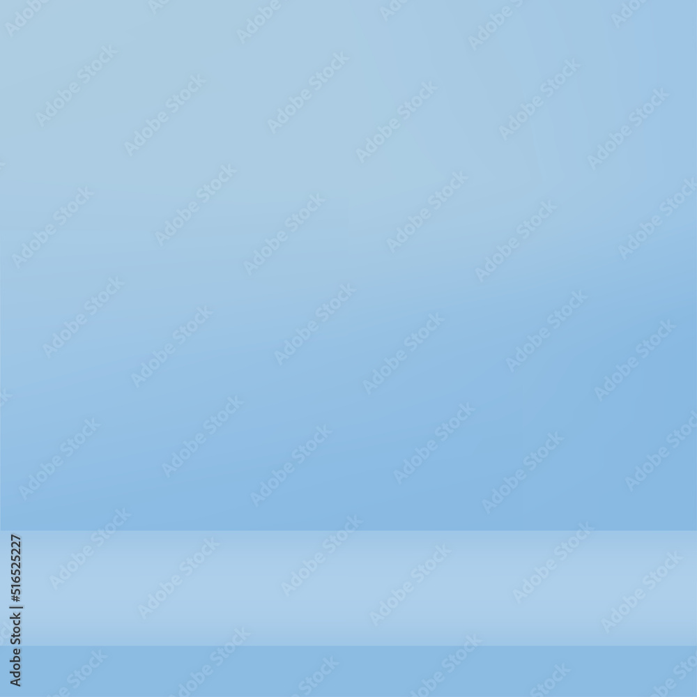 3d blue podium and minimal blue wall scene. 3d podium minimal abstract background. Vector