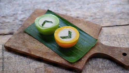 Kue talam is an Indonesian kue or traditional steamed snack made of a rice flour, coconut milk and other ingredients in a mold pan called talam which means 