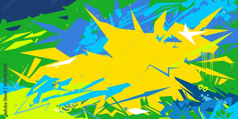 Flat Simple Hiphop Abstract Urban Street Art Graffiti Style Vector Illustration Background Template Flat Simple Hiphop Abstract Urban Street Art Graffiti Style Vector Illustration Background Template