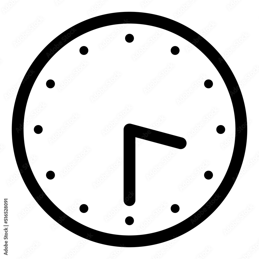 A simple clock face that shows just 3:30 A simple clock face that shows just 3:30