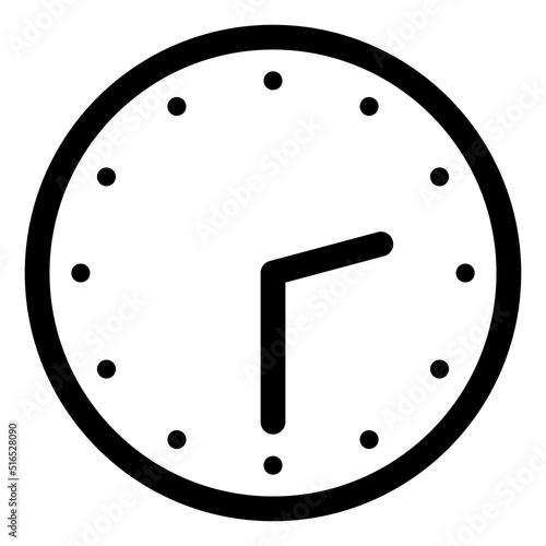 A simple clock face that shows 2:30