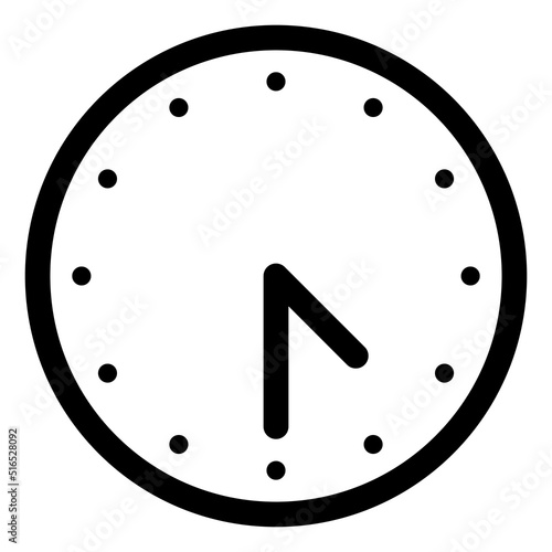 A simple clock face that shows 4:30