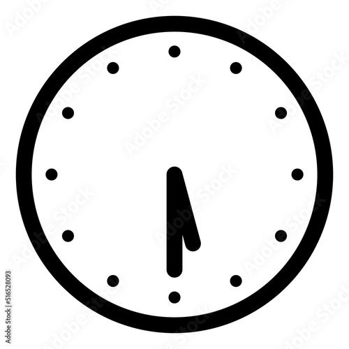 A simple clock face that shows 5:30