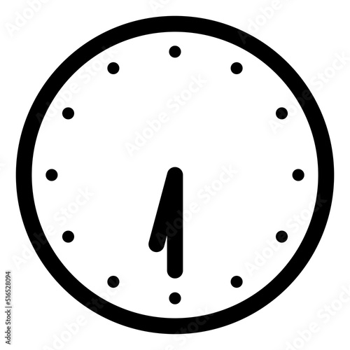 A simple clock face that shows 5:30