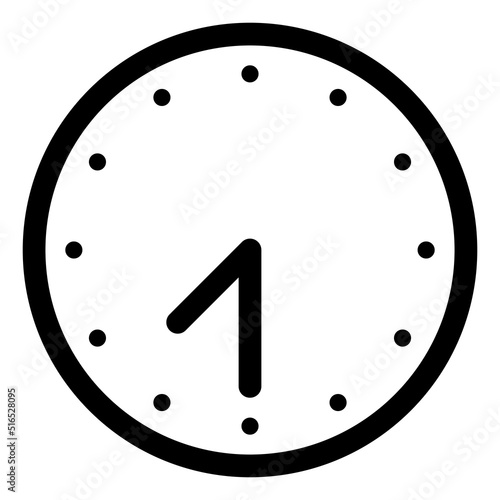 A simple clock face that shows 7:30