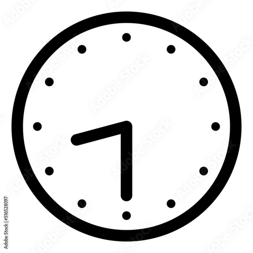A simple clock face that shows 8:30