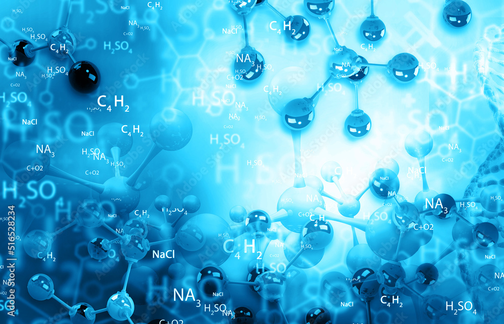 Molecule chemistry background. 3d illustration. Molecule chemistry background. 3d illustration.