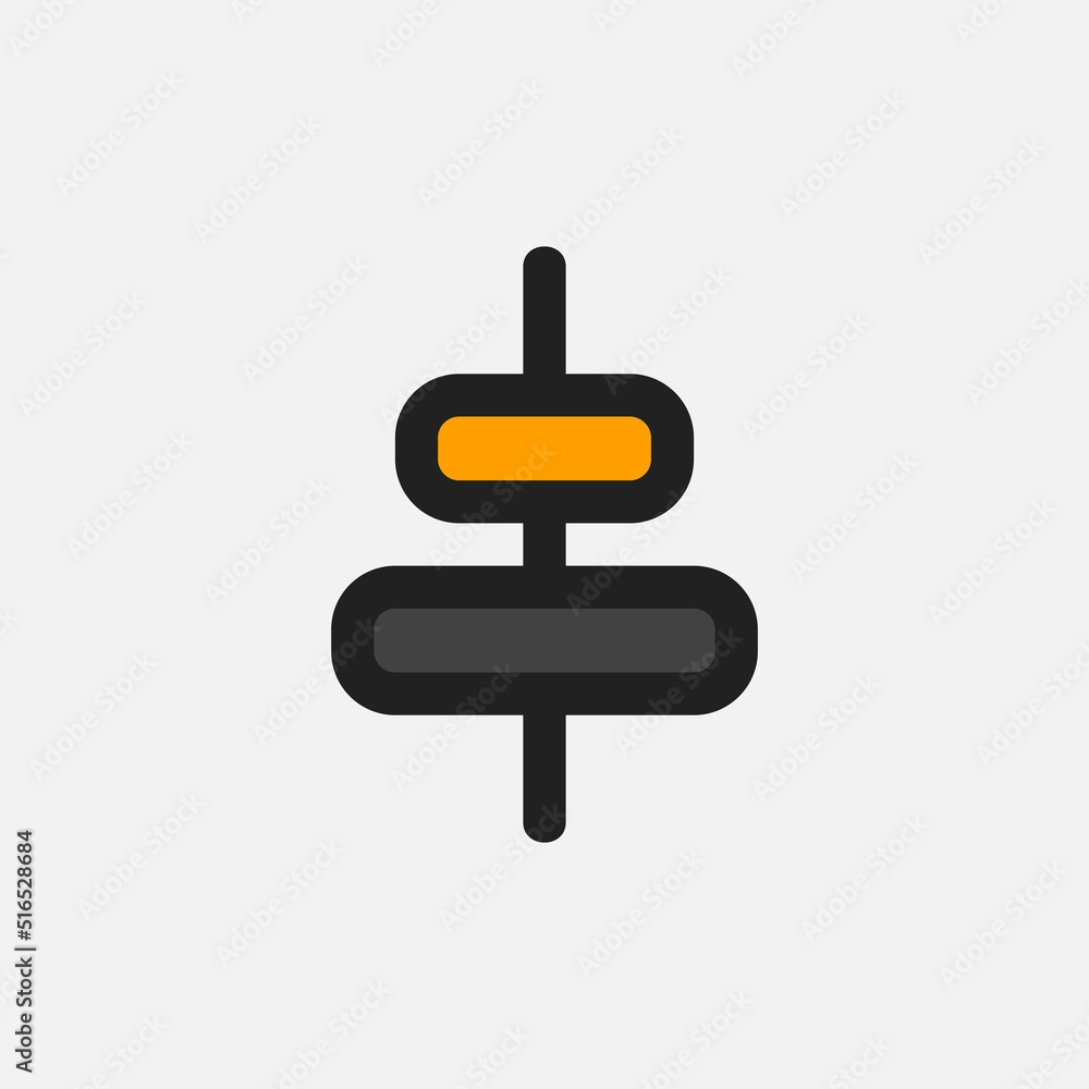 Horizontal alignment icon in filled line style about text editor, use for website mobile app presentation Horizontal alignment icon in filled line style about text editor, use for website mobile app presentation