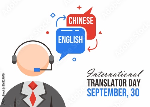 international translator day illustration design