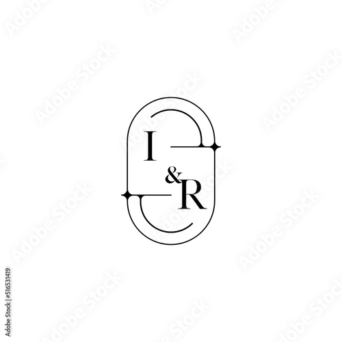 IR line simple initial concept with high quality logo design