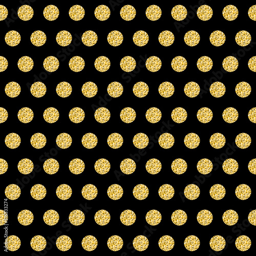 Circle round geometric seamless pattern gold glitter glitter for scrapbook