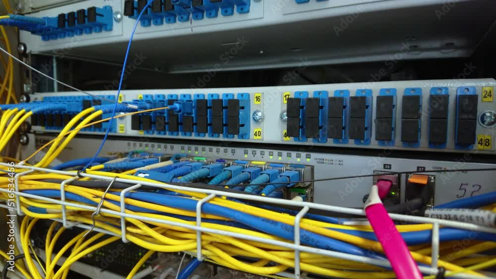 Data transmission over a network switch with cables in a service room
Data transmission over a network switch with cables in a service room