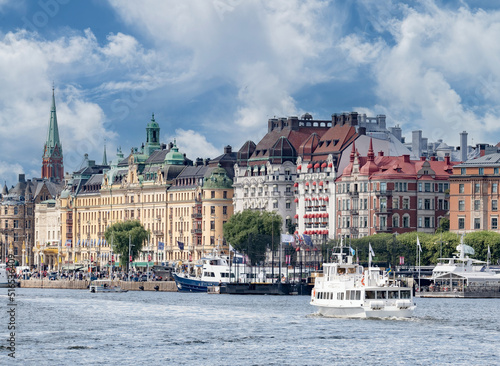 Summertime view of Stockholm, the capital of Sweden, one of the Nordic countries along the Baltic Sea in Scandinavia and its surrounding archipelago.