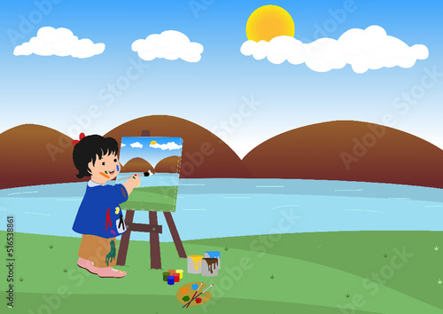 animation  life  ordinary  exercise  cycle  painting  beach  people  family