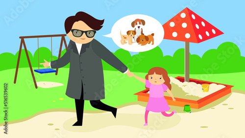 the kidnapper takes the child away