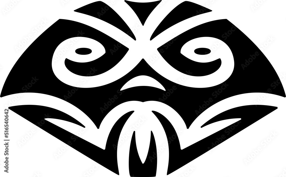 Fototapeta premium Tribal Mask - Mask Shapes Symbol, Mask Silhouette Stencil