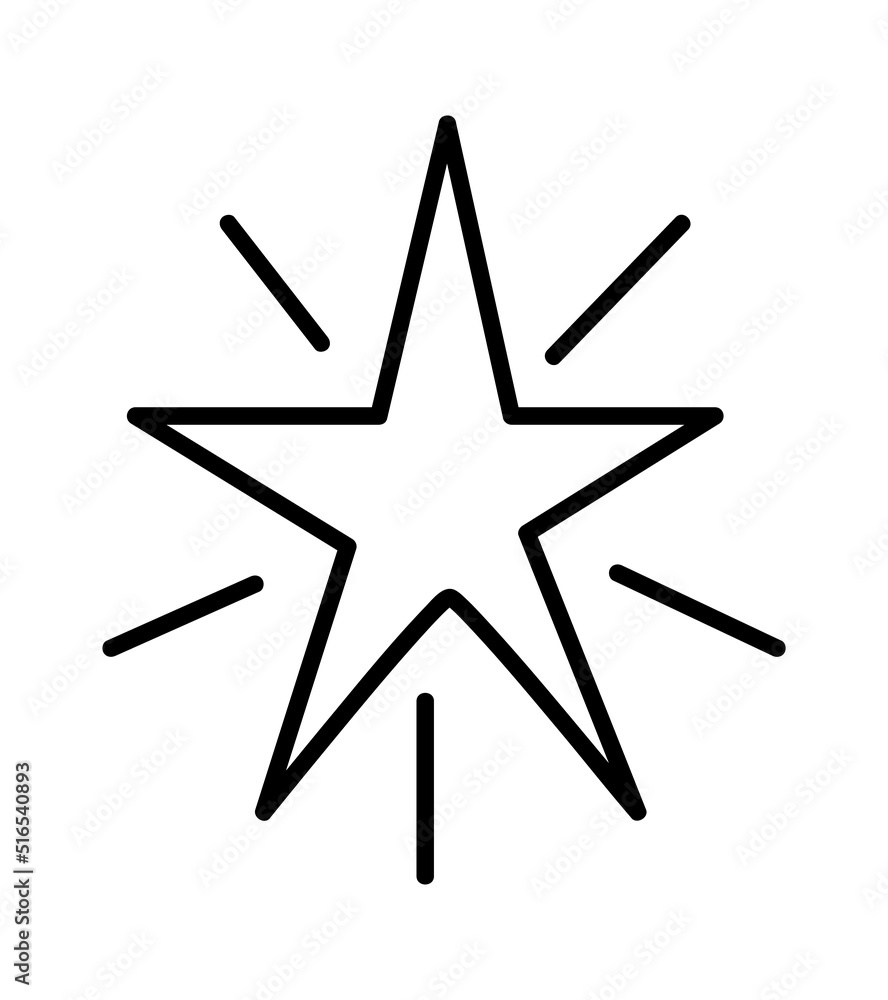 Hand Drawn Star Sign. Vector illustration Hand Drawn Star Sign. Vector illustration